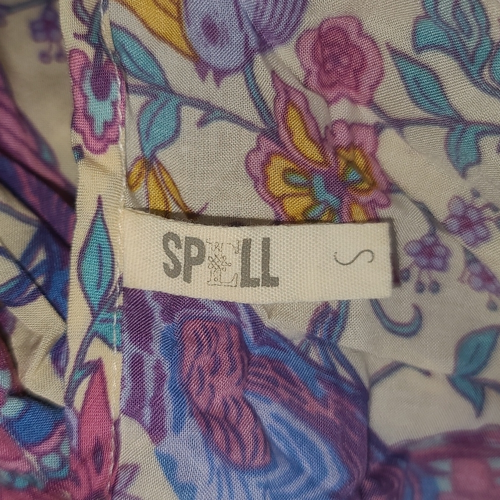 Spell Sample Lovebird Maxi Dress Gown Kimono Robe Duster S Chamomile OOAK NWOT - Picture 3 of 14